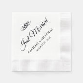 Net Getrouwd Bloeien | Trouwreceptie Servetten (Voorkant)