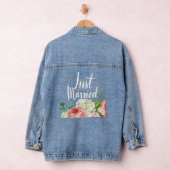 Net getrouwd bloemenbruid Chique bloemen Denim Jacket (Hangar)