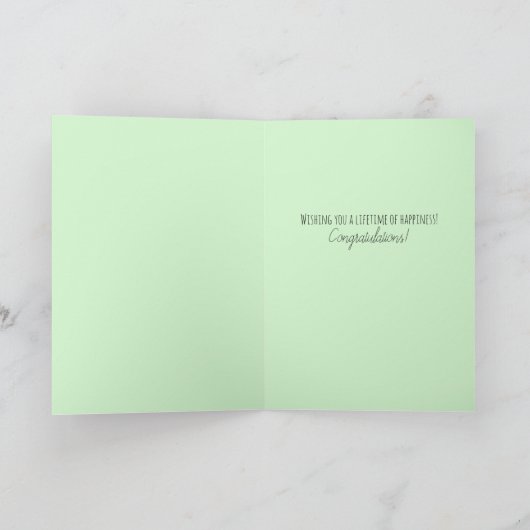 Net getrouwd  bloemenbruiloft Modern Boho Kaart (Binnen)