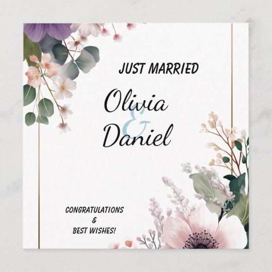 🌸 Net Getrouwd Bloemkaart 🌸💍 Menu (Voorkant)