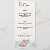 Net getrouwd Boat Dinner Wedding Menu (Voorkant)