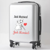 Net Getrouwd Bruid En Bruidegom Sticker (Koffer)