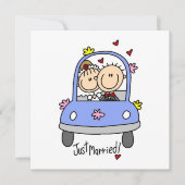 Net Getrouwd Bruid En Bruidegom T-shirts En Cadeau Aankondiging (Voorkant)