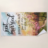 Net Getrouwd, Bruid Geschenken, Trouwcadeaus Strandlaken (Voorkant)