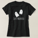 Net getrouwd bruid of bruidegom geesten Spooky bru T-shirt<br><div class="desc">Net getrouwd bruid of bruidegom ontwerp heeft een leuke geesten motief,  is onderdeel van de spookachtige bruiloft collectie en is beschikbaar in meer stijlen.</div>