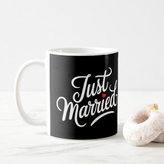 Net Getrouwd Bruidspaar Koffiemok (Met donut)