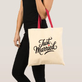 Net Getrouwd Bruidspaar Tote Bag (Voorkant (product))