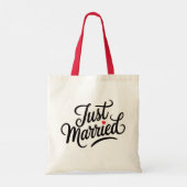 Net Getrouwd Bruidspaar Tote Bag (Achterkant)