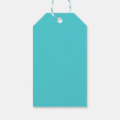 Net getrouwd" Bruiloft Blauw Turquoise bruid bruid Cadeaulabel (Achterkant)