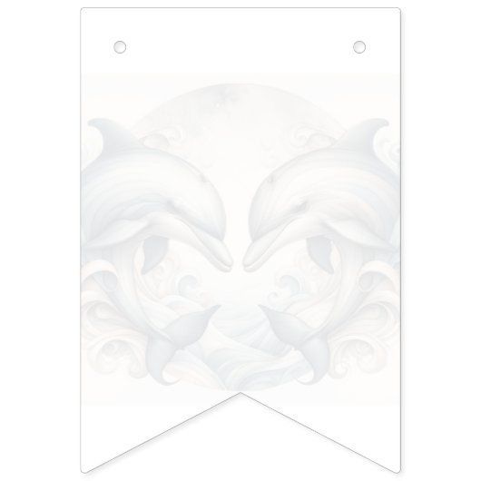 Net getrouwd bruiloft Bunting Flags Dolfijn Theme Vlaggetjes (Tweede vlag)