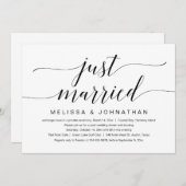 Net Getrouwd, Bruiloft Elopement Feest Viering Kaart (Voorkant / Achterkant)