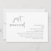 Net Getrouwd, Bruiloft Elopement Feestviering Kaart (Voorkant)