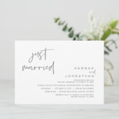 Net Getrouwd, Bruiloft Elopement Feestviering Kaart (Staand voorkant)