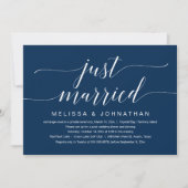 Net Getrouwd, Bruiloft Elopement Feestviering  Kaart (Voorkant)