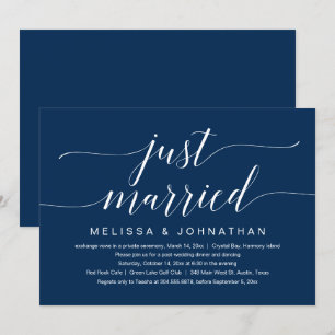 Net Getrouwd, Bruiloft Elopement Feestviering  Kaart