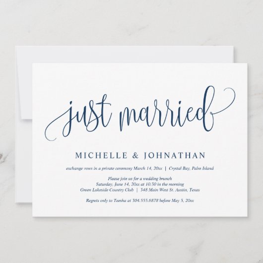 Net Getrouwd, Bruiloft Feestelijke Viering Kaart (Voorkant)