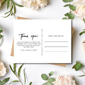 Net getrouwd bruiloft foto dank u Briefkaart