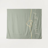 Net getrouwd bruiloft foto prop wandkleed (Voorkant (horizontaal))