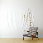 Net getrouwd bruiloft foto prop wandkleed (In Situ (horizontaal))