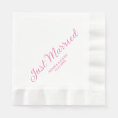 Net getrouwd bruiloft receptie cocktail servet (Voorkant)