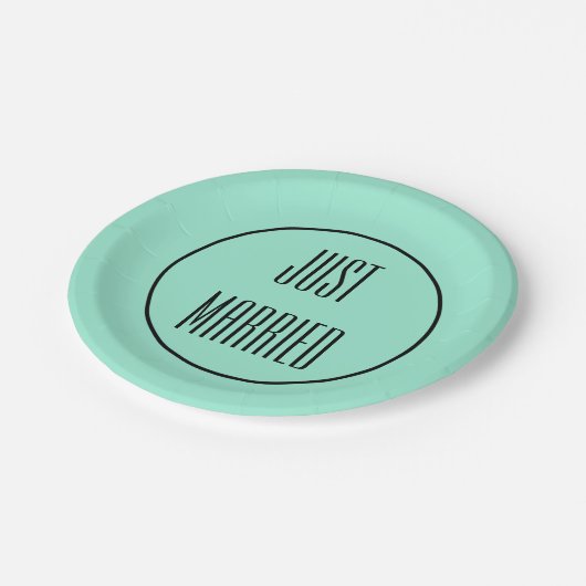 Net getrouwd bruiloft receptie feestje papier Bord (Gekanteld)