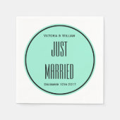 Net getrouwd bruiloft servetten (Voorkant)