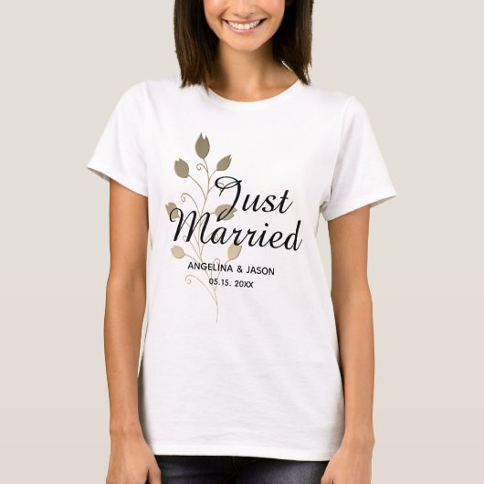 Net Getrouwd Bruiloft T-shirt (Voorkant)