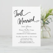 Net Getrouwd Bruiloftsfeest, Gouden Confetti Kaart (Staand voorkant)