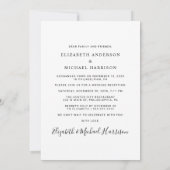 Net getrouwd bruiloftsreceptie foto aankondiging (Achterkant)