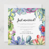 Net getrouwd! Cactussen en succulenten aankondigin Kaart (Voorkant)