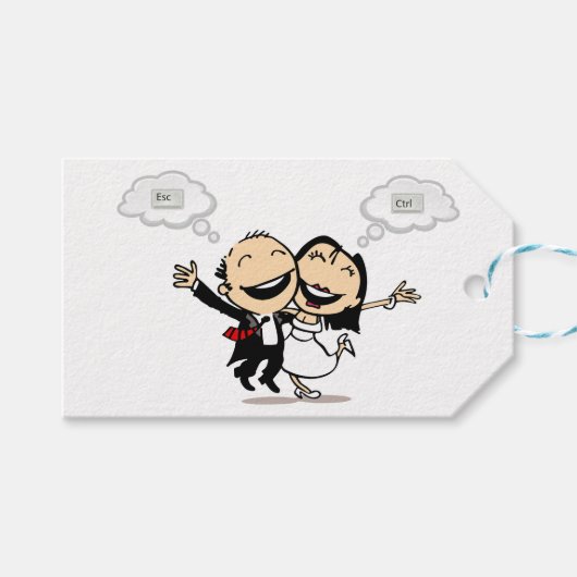 Net getrouwd cadeaulabel (Voorkant (Horizontaal))