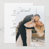 Net Getrouwd Calligrafie Elopement Aankondiging (Voorkant / Achterkant)