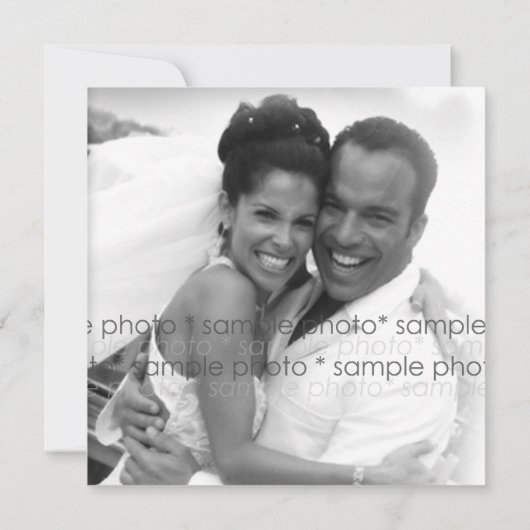 Net getrouwd Cartoon bruiloft paar aankondiging (Achterkant)