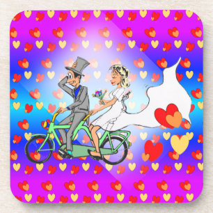 Net Getrouwd Cartoon Viering Onderzetters