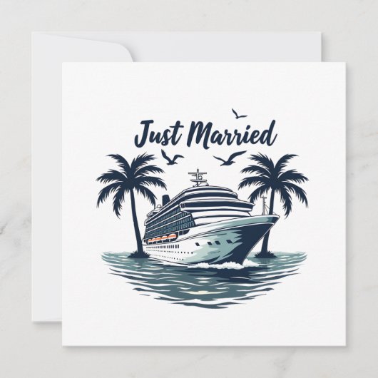 Net getrouwd cruise zomer bruiloft echtgenoot echt kaart (Voorkant)