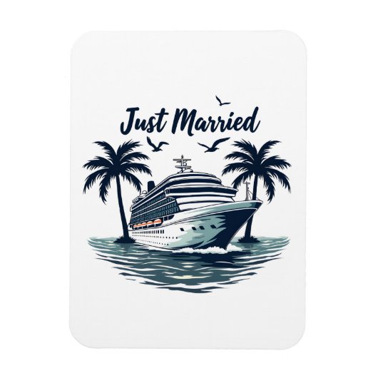 Net getrouwd cruise zomer bruiloft echtgenoot echt magneet (Verticaal)