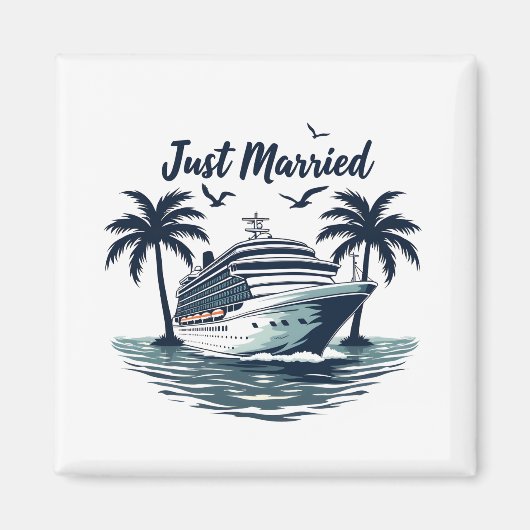 Net getrouwd cruise zomer bruiloft echtgenoot echt magneet (Voorkant)