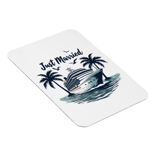 Net getrouwd Cruisen Zomer Bruiloft Echtgenoot Ech Magneet (Rechterzijde)