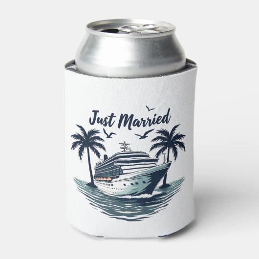 Net getrouwd Cruising Summer Wedding Echtgenote Blikjeskoeler (Blikje Voorkant)
