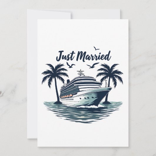 Net getrouwd Cruising Summer Wedding Echtgenote Kaart (Voorkant)