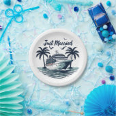 Net getrouwd Cruising Summer Wedding Echtgenote Papieren Bordje (Feest)