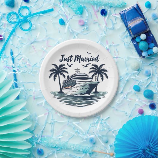 Net getrouwd Cruising Summer Wedding Echtgenote Papieren Bordje (Feest)