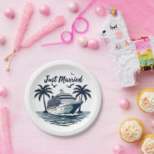 Net getrouwd Cruising Summer Wedding Echtgenote Papieren Bordje (Feest)