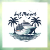 Net getrouwd Cruising Summer Wedding Echtgenote Raamsticker (Vel 3)