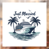 Net getrouwd Cruising Summer Wedding Echtgenote Raamsticker (Vel 2)