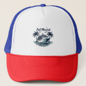 Net getrouwd Cruising Summer Wedding Echtgenote Trucker Pet (Voorkant)