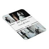 Net getrouwd Custom 4 foto bruiloft Magneet (Rechterzijde)