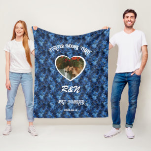 Net Getrouwd Custom Foto & Naam Fleece Deken