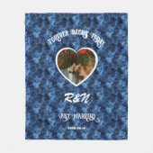 Net Getrouwd Custom Foto & Naam Fleece Deken (Voorkant)