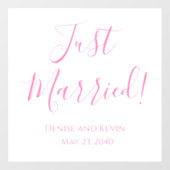 Net getrouwd Custom Wedding Window Cling Honeymoon Raamsticker (Vel)